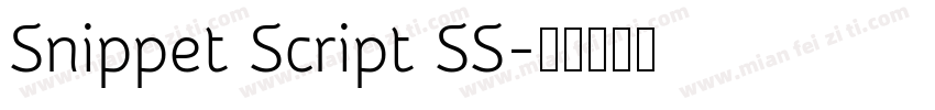 Snippet Script SS字体转换